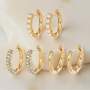 Sugarfix by BaubleBar Set of 3 Small Hoop Earrings